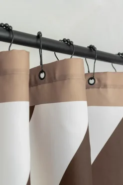 New Mette Ditmer Diagonal shower curtain 150x200 cm, Chocolate Brown