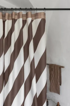 New Mette Ditmer Diagonal shower curtain 150x200 cm, Chocolate Brown
