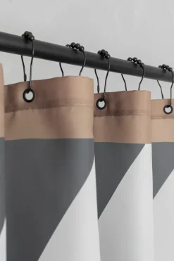 Shower Curtains^Mette Ditmer Diagonal shower curtain 150x200 cm, Dark Grey