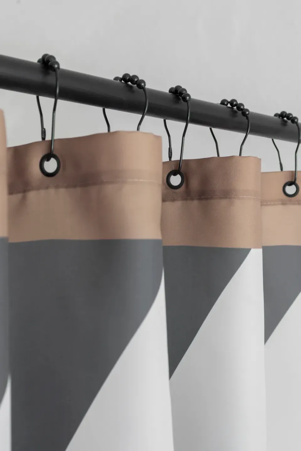 Shower Curtains^Mette Ditmer Diagonal shower curtain 150x200 cm, Dark Grey