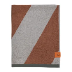 Bath Sheets^Mette Ditmer Diagonal towel, Brick, 70x133 cm GreyBrown