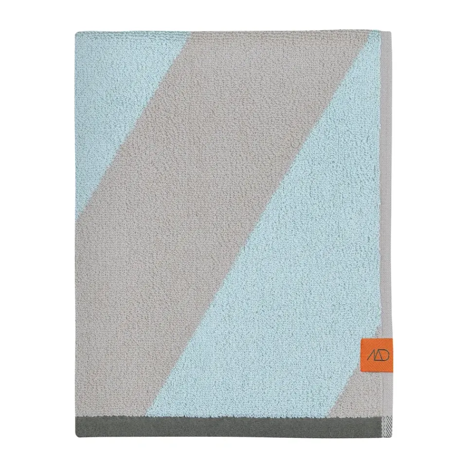Bath Sheets^Mette Ditmer Diagonal towel, Mint, 70x133 cm GreyBlue