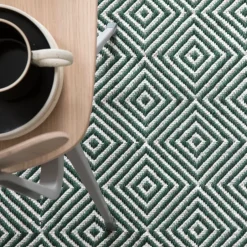 Plastic Rugs^Formgatan Diamond rug 170x230 cm, Green