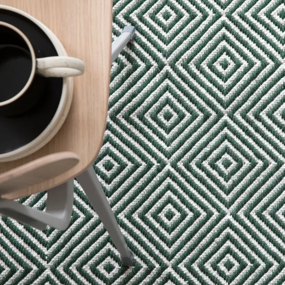 Plastic Rugs^Formgatan Diamond rug 170x230 cm, Green