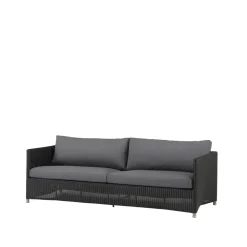 Discount Cane-line Diamond sofa 3-seater weave, Natté graphite Grey