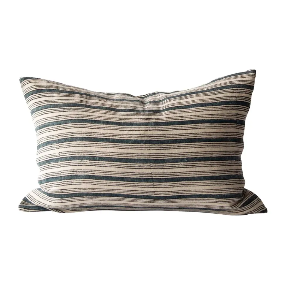 Outlet Tell Me More Dino cushion cover 40x60 cm, Block print navy BeigeBlue