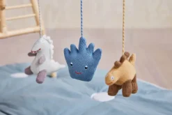 Sale OYOY Dino play toys for baby gym., Beige-saffron-aqua blue GreyBeigeBlue