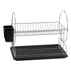 Dish Drainers^Dorre Disa dish rack 2 plan 32x47 cm, Chromed Iron Silver-coloured