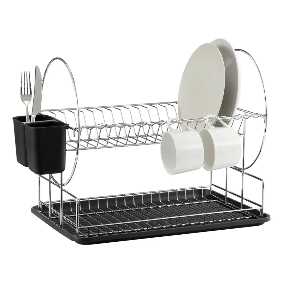 Dish Drainers^Dorre Disa dish rack 2 plan 32x47 cm, Chromed Iron Silver-coloured