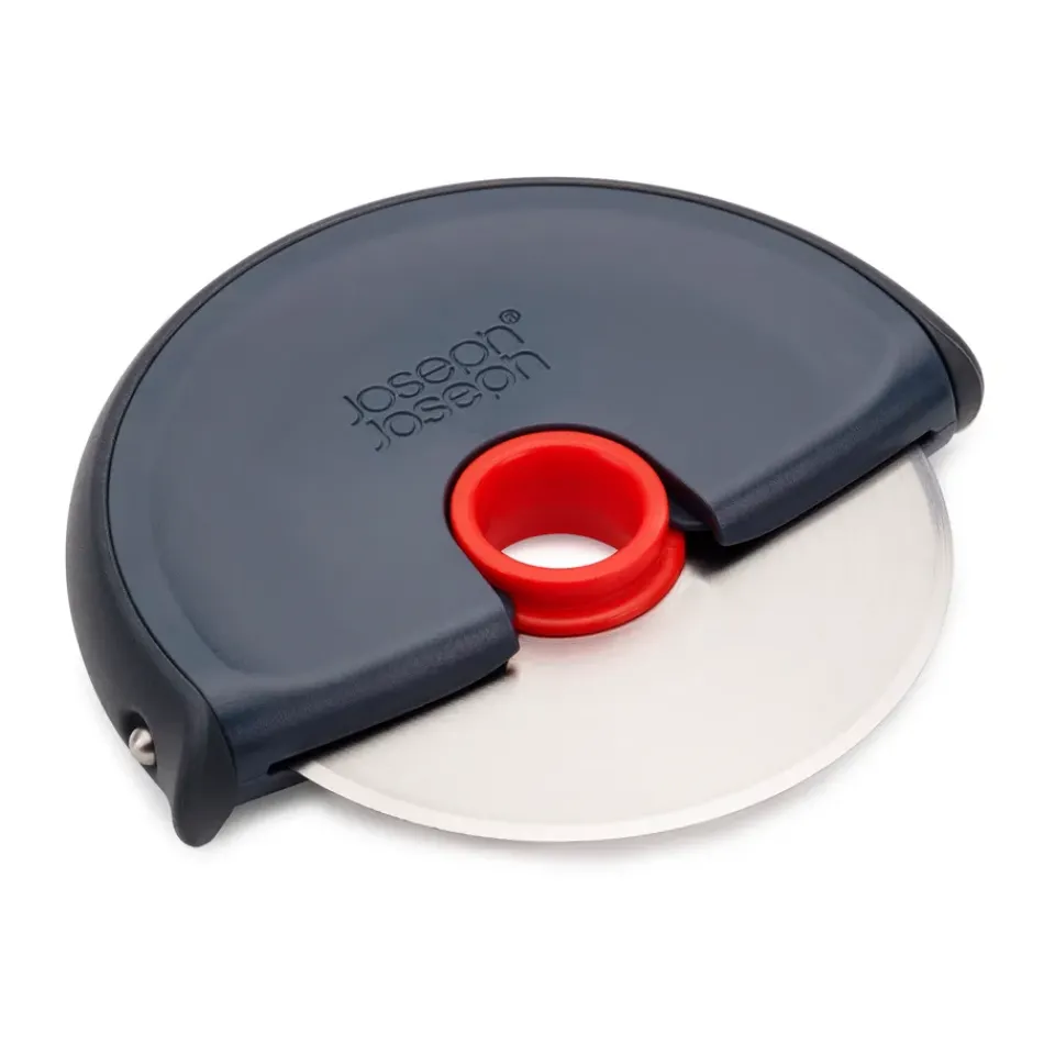 New Joseph Joseph Disc easy clean pizza cutter 12.1 cm, Grey stainless steel GreyRed