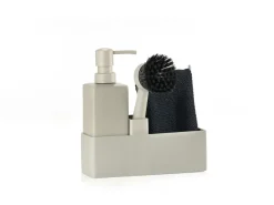 Outlet Zone Denmark Dish set with dishcloth, Mud Beige