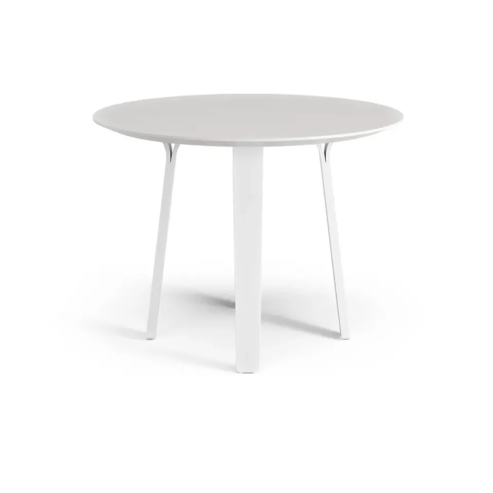Clearance Swedese Divido dining table, . ø95cm. glazed ash leg White