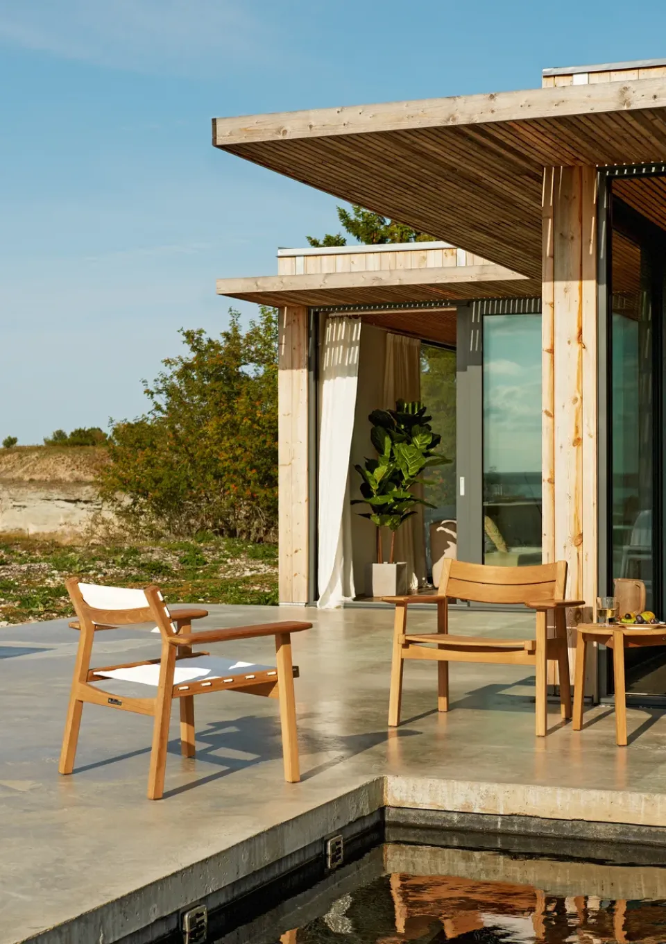 Outdoor Lounge Furniture^Skargaarden Djurö lounge chair, Teak Brown