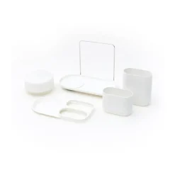 Outlet Bosign Do-Dish Caddy PLUS dish soap pump with storage, White