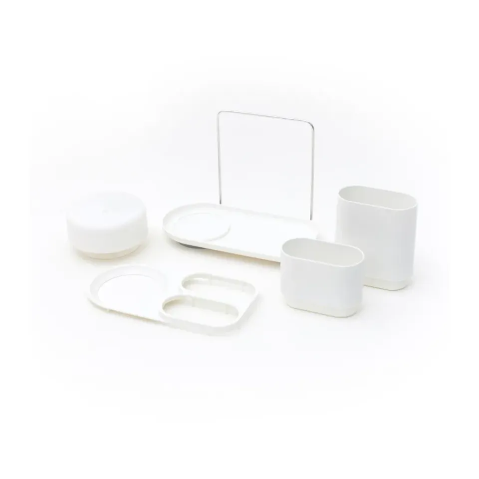 Other Washing & Cleaning Accessories^Bosign Do-Dish Caddy PLUS dish soap pump with storage, Dark wood White