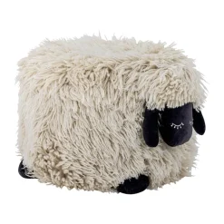 Online Bloomingville Dolly pouf wool 50x45 cm, White