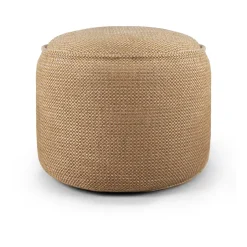 Seating^Ethnicraft Donut outdoor pouf seat pouf, Marsala check Beige