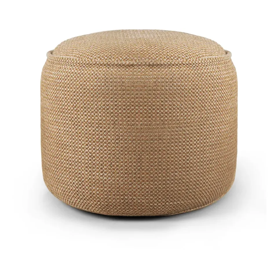Seating^Ethnicraft Donut outdoor pouf seat pouf, Marsala check Beige