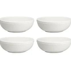Breakfast Bowls^Scandi Living Dots breakfast bowl 60 cl 4-pack, Creamy White