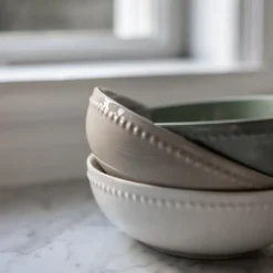Breakfast Bowls^Scandi Living Dots breakfast bowl 60 cl 4-pack, Green
