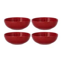 Breakfast Bowls^Scandi Living Dots breakfast bowl 60 cl 4-pack, Red