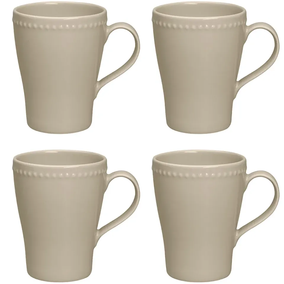 Scandi Living Dots mug 35 cl 4-pack, Beige