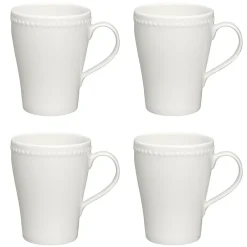 Hot Scandi Living Dots mug 35 cl 4-pack, Creamy White