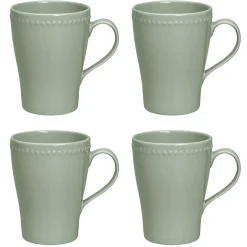 Scandi Living Dots mug 35 cl 4-pack, Green