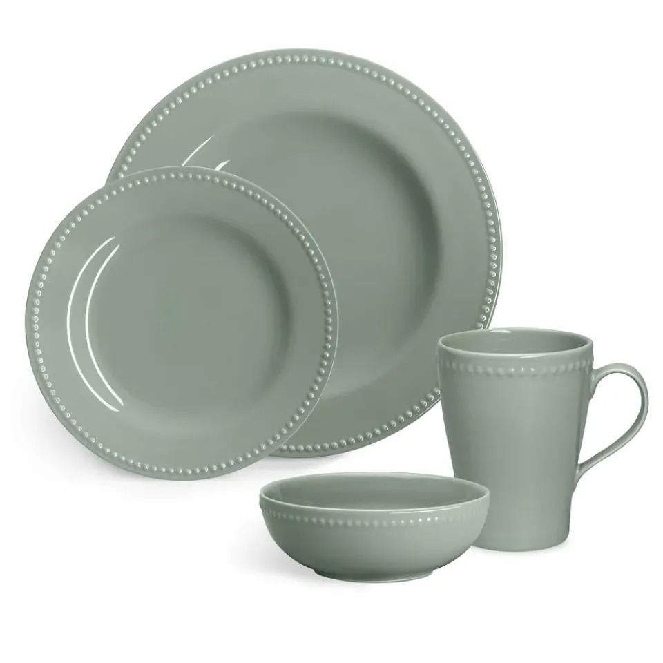 Scandi Living Dots mug 35 cl 4-pack, Green