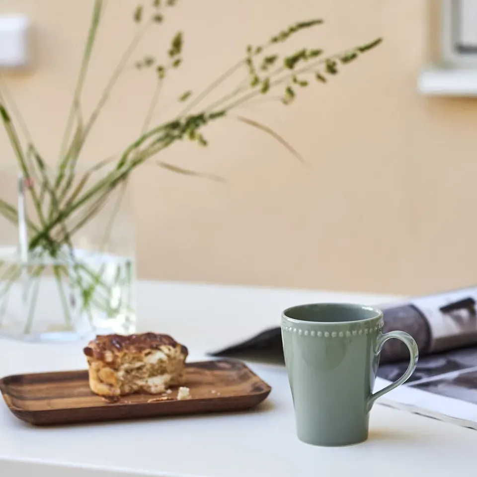 Scandi Living Dots mug 35 cl 4-pack, Green