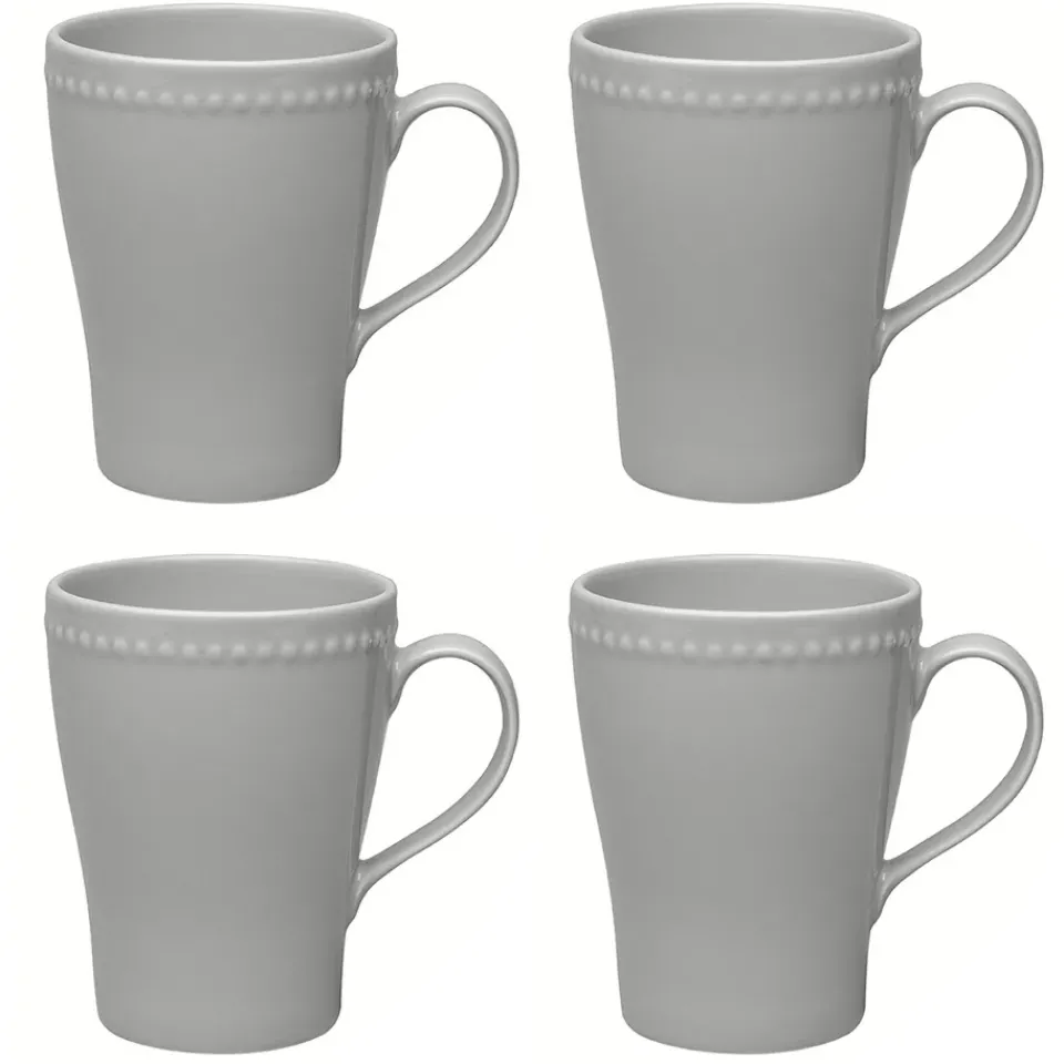 Coffee Cups^Scandi Living Dots mug 35 cl 4-pack, Grey