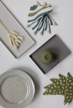 Paper Napkins^Cooee Design Dots napkins 33x33 cm 20-pack, Olive Green