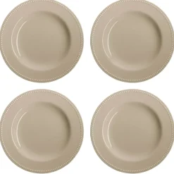 Online Scandi Living Dots plate 28 cm 4-pack, Beige