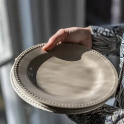 Online Scandi Living Dots plate 28 cm 4-pack, Beige