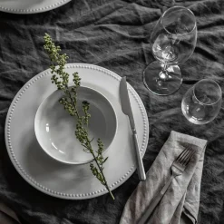 Discount Scandi Living Dots plate 28 cm 4-pack, Creamy White