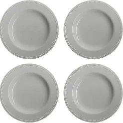 Dinner Plates^Scandi Living Dots plate 28 cm 4-pack, Grey