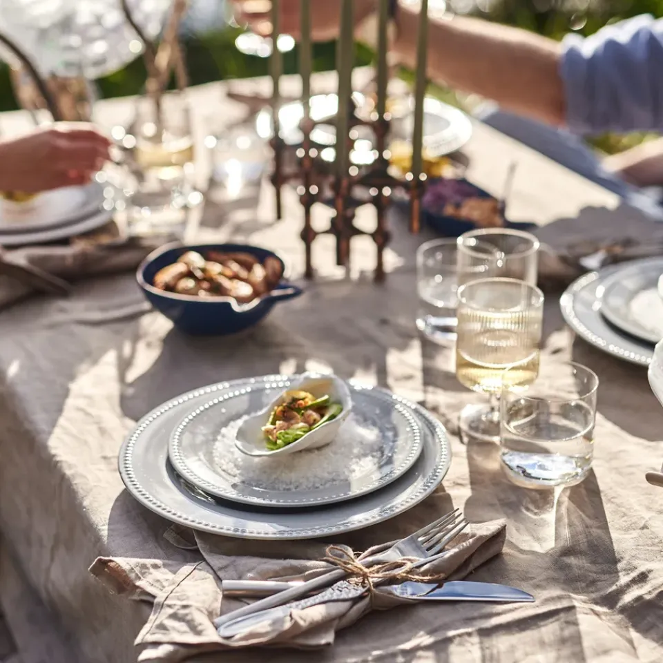 Dinner Plates^Scandi Living Dots plate 28 cm 4-pack, Grey