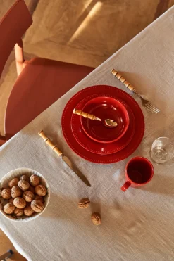 Scandi Living Dots small plate 22 cm 4-pack, Red