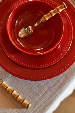 Scandi Living Dots small plate 22 cm 4-pack, Red