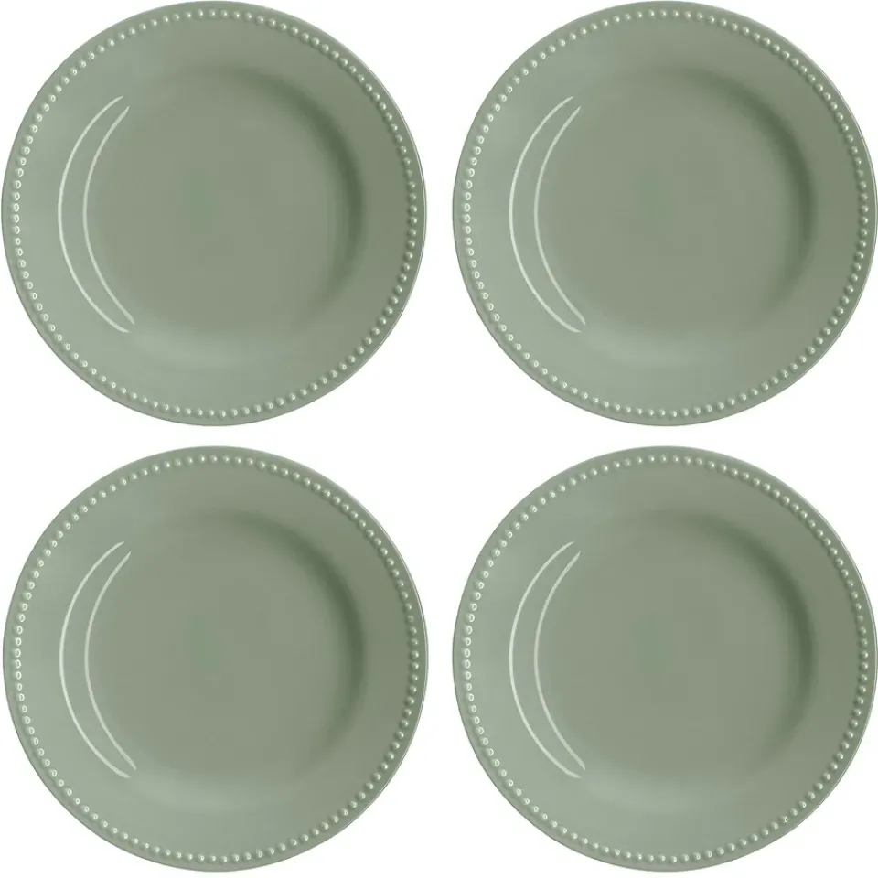 New Scandi Living Dots small plate 22 cm 4-pack, Green