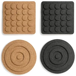 Online Born In Sweden Dots square trivet 20x20 cm, Black