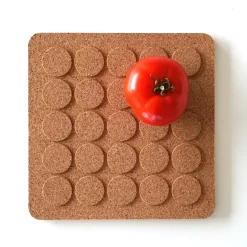 Trivets^Born In Sweden Dots square trivet 20x20 cm, Brown