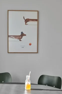 New Paper Collective Doug the Dachshund poster, 50x70 cm WhiteBeige