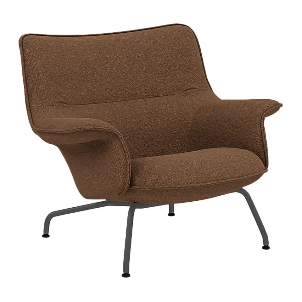 Armchairs & Footstools^Muuto Doze armchair low, Hearth 4-anthracite/black GreyBlack