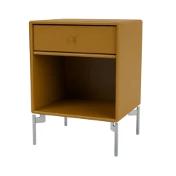 Bedside Tables^Montana Dream bedside table, Amber, chrome legs Yellow