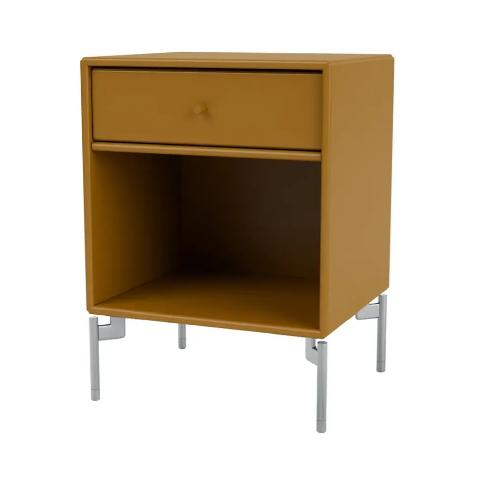 Bedside Tables^Montana Dream bedside table, Amber, chrome legs Yellow