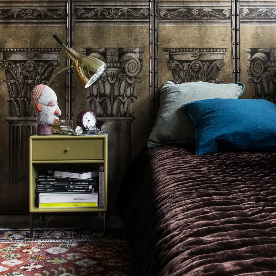 Bedside Tables^Montana Dream bedside table, Amber, chrome legs Yellow