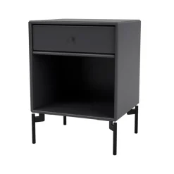 Sale Montana Dream bedside table, Anthracite 04, black lacquered legs Grey