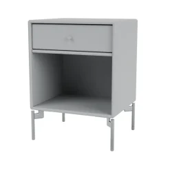 Bedside Tables^Montana Dream bedside table, Fjord 02, chrome legs Grey
