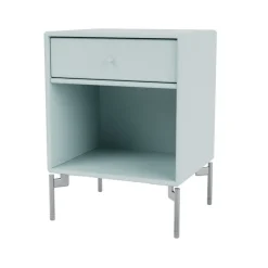 Montana Dream bedside table, Flint 148, chrome legs Blue